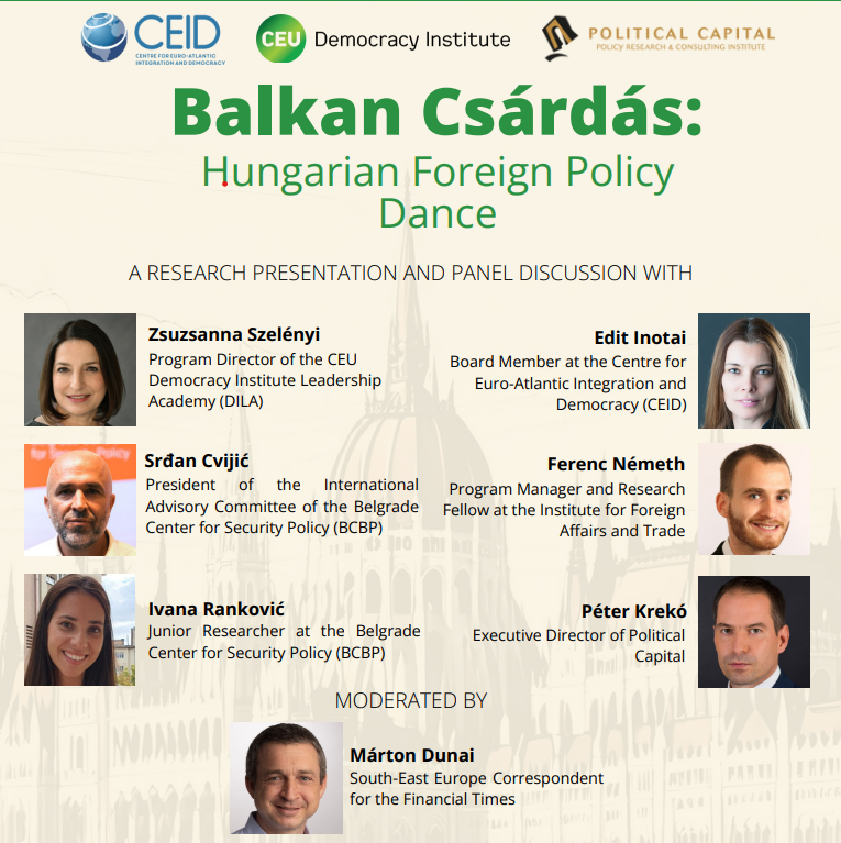 Join us at the Balkan Csárdás: Hungarian Foreign Policy Dance event at CEU!